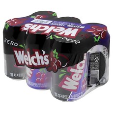 웰치스 제로 그레이프맛, 355ml, 6개