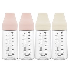 스펙트라 올셋 PA 젖병 2종 x 2p 세트, 크림바닐라, 파우더핑크, 1세트, 260ml