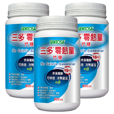SENTOSA 三多 零熱量代糖, 美國FDA認定, 赤藻糖醇, 冷熱皆宜, 適合烘焙, 600公克, 600g, 3瓶