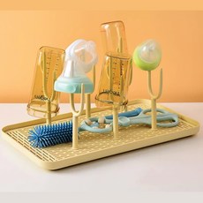 어썸굿즈 다용도 물병 젖병 물빠짐 건조 트레이 대형, 베이지, 1개, 1단