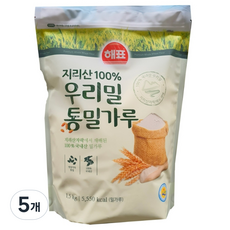 해표 우리밀 통밀가루, 1.5kg, 5개