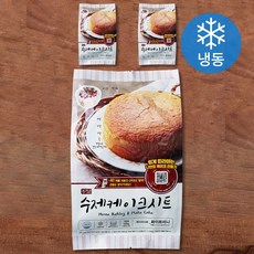 장가네제과 수제 화이트 케이크시트 미니 (냉동), 120g, 3개