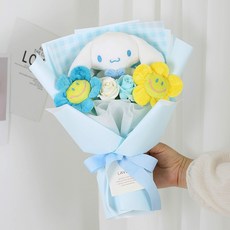 Cinnamoroll 大耳狗喜拿 微笑娃娃花束, 藍色
