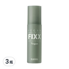 so natural FIXX 植萃敏感肌定妝噴霧, 100ml, 鎮靜舒緩, 妝容持久, 均勻噴霧不結塊, 打造自然妝效, 3瓶