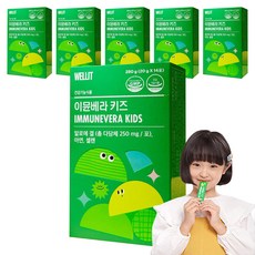WELLIT 孩童蘆薈果凍條隨身包, 14條, 6盒