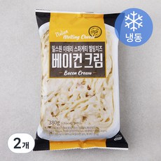 밀스원 이태리 스파게티 멜팅치즈 베이컨크림 (냉동), 380g, 2개