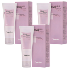 veganifect 低分子膠原蛋白水光保濕面膜 80ml, 1條, 3條