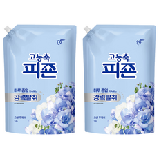 피죤 고농축 강력탈취 오리지널 섬유유연제 오션후레쉬 리필, 1.6L, 2개