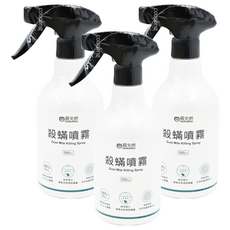 HUKUROU 福來朗 殺蟎除蟎噴霧, 95%以上殺蟎, 500ml, 3瓶