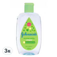嬌生嬰兒古龍水 Summer Swing，125mL，溫和淡香, 3瓶