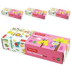 Fisher-Price 費雪 寶寶專用抗菌拉鍊袋 小號 14x15cm, S, 4盒