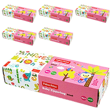 Fisher-Price 費雪 寶寶專用抗菌拉鍊袋 小號 14x15cm, S, 6盒
