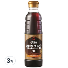 샘표 양조간장 701, 500ml, 3개