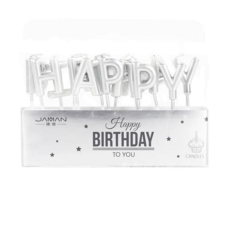 JAMAN 捷慢 HAPPY BIRTHDAY 生日蠟燭套裝，蠟燭長度約2.8cm，燃燒時間約5分鐘, 1組