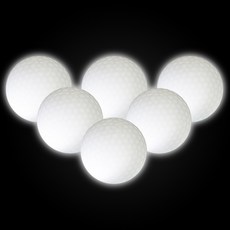 루퍼트 LED 야광 야간 라운딩 발광 골프공, 화이트, 6개