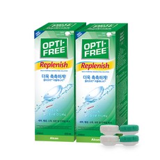 옵티프리 리플레니시 렌즈세정액 420ml 2p + 렌즈케이스 2p, 1세트