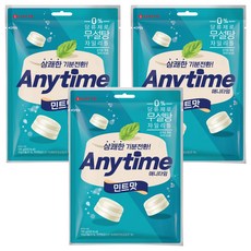 롯데웰푸드 애니타임 민트맛, 185g, 3개
