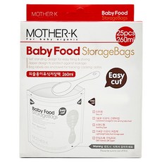 MOTHER-K 食物儲存袋25入, 雙層夾鏈密封，附日期欄位, 25入, 1盒