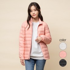 캐럿 여성용 레귤러 핏 경량 자켓 핑크