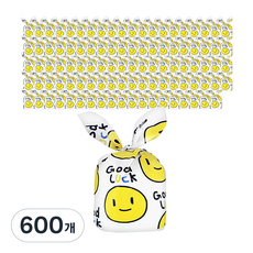 베리구즈 선물포장봉투 구디백 토끼귀 기프트백, 스마일, 600개