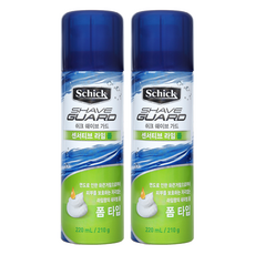 쉬크 쉐이브가드 센서티브 라임 쉐이빙 폼, 220ml, 210g, 2개 220ml, 2개