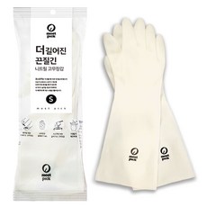 모스트픽 더 길어진 끈질긴 니트릴 고무장갑 2p, 화이트, 소(S), 1개