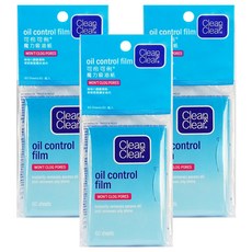 Clean&Clear 可伶可俐 魔力吸油面紙 60枚入, 60張, 3包