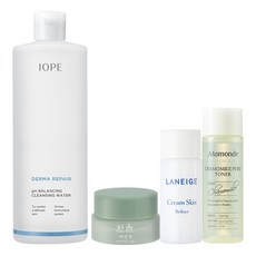 아이오페 더마 리페어 약산성 클렌징 워터 500ml + 아모레퍼시픽 기초케어 3종, 1세트