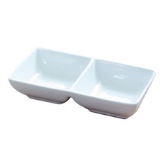 ERATO 陶瓷雙格醬料碟, 2入, 單一顏色, 2個