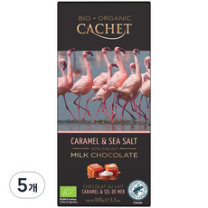 까쉐 유기농 카라멜 앤 씨쏠트 초콜릿, 100g, 5개