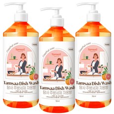 탐사 베이킹소다 함유 주방세제 자몽향, 750ml, 3개