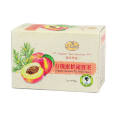 Magnet 曼寧 有機蜜桃國寶茶 40公克 (2公克x20茶包), 無咖啡因, 清甜蘋果與水蜜桃香, 2g, 20包, 1盒