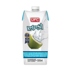 UFC Refresh 椰子水, 泰國原裝進口, 精選泰國在地椰子, 果汁含量100%, 500ml, 12瓶