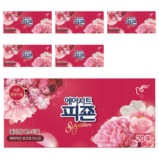 피죤 스타일러시트 에어드레서 의류관리 시트 섬유유연제 플라워페스티벌 본품, 20개입, 6개