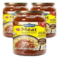 오뚜기프레스코 미트 스파게티소스, 600g, 3개