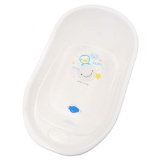PUKU 藍色企鵝 Smile嬰兒澡盆 27.5L 0-3歲寶寶適用 100%台灣製造, 白色, 1個