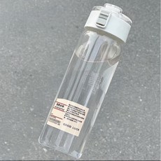 s-sportplus+ 無印水壺 800ml e5008001-03 透明運動水壺 防漏耐磨, 1個, 白色