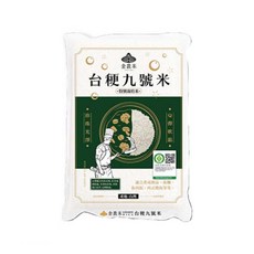 GOLDEN RICE 金農米 台梗九號米, 珍珠光澤 Q彈軟黏, 1.8kg, 1包