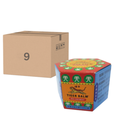 TIGER BALM 虎標 萬金油 紅 軟膏，蚊蟲叮咬、肌肉酸痛或頭痛適用, 10g, 9罐