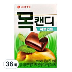 롯데제과 목캔디 허브민트, 38g, 36개