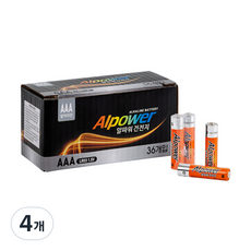 알파 알파워 건전지 알카라인 AAA, 36개입, 4개