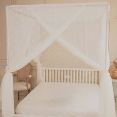 C.G.&C. S.M.C. 凱蕾絲帝 台灣製造 大空間210*200*200公分加長加高針織蚊帳+不鏽鋼支架 開三門, 200 x 210 x 200cm, 米白色