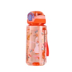 JAR嚴選 兒童彈蓋鴨嘴水壺, 600ml, 彈跳杯蓋設計, 一鍵彈蓋, 矽膠吸嘴, 便攜提把, 小兔, 1個