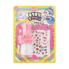 i'm pinky bling bling 兒童指甲油套裝組, 輕鬆剝除, 無毒安全, 氣味溫和不刺激, 亮片銀, 1組