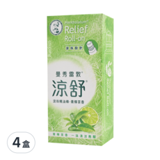MENTHOLATUM 曼秀雷敦 涼舒滾珠精油棒 清檸茶香, 輕巧便捷 清涼舒暢, 4盒