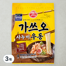 오뚜기 가쓰오 사누끼 우동 4인, 932g, 3개