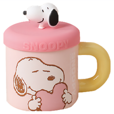 PEANUTS 史努比 陶瓷馬克杯 14 x 10 x 11.5cm, 粉色, 1個