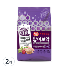 하림펫푸드밥이보약 고양이 기능성 사료, 헤어볼, 3.4kg, 2개