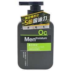 MENTHOLATUM 曼秀雷敦 男士冰振活炭潔面乳, 深層清潔 零油光, 黃金備長炭吸附油脂污垢, 添加冰涼薄荷, 150ml, 1瓶