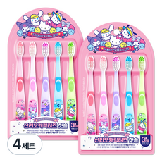 ATEX 三麗鷗角色幼兒牙刷 STEP2 5種組, 大耳狗+酷洛米+美樂蒂+Hello Kitty+帕恰狗, 5入, 4組